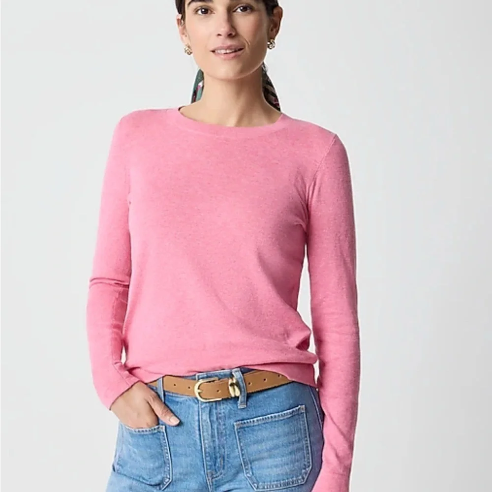 J. Crew bundle merino wool Teddie Pink and Blue Sweater Set